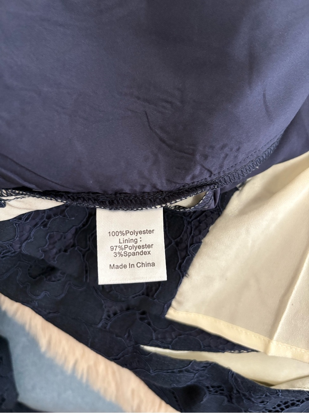Tuckernuck Navy Blue Floral Lace Cristiana Pleated Dress Size XS Cocktail Formal - Picture 15 of 16